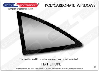 FIAT - Coupe - Lexan Polycarbonate left rear quarter window