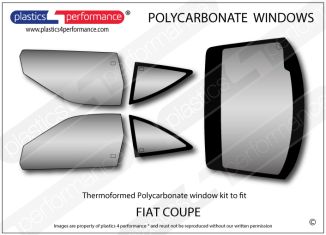 FIAT - Coupe - Lexan Polycarbonate 5 piece window kit