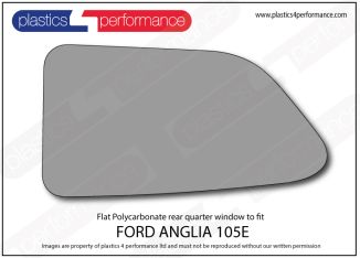 FORD - Anglia 105e - Polycarbonate left rear quarter window