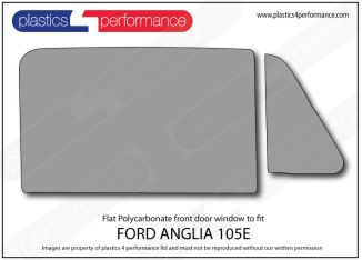 FORD - Anglia 105e - Lexan Polycarbonate right front door window