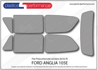 FORD - Anglia 105e - Lexan Polycarbonate, Perspex window kit