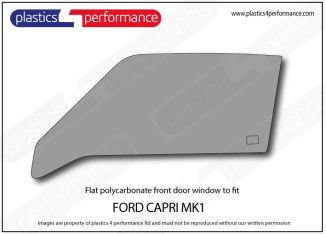 FORD - Capri mk1 - Lexan polycarbonate left hand front door window