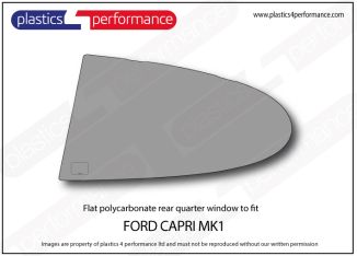 FORD - Capri mk1 - Lexan polycarbonate left hand rear quarter window