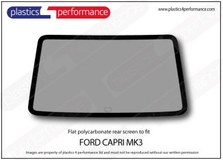 FORD - Capri mk3 - Lexan polycarbonate rear screen