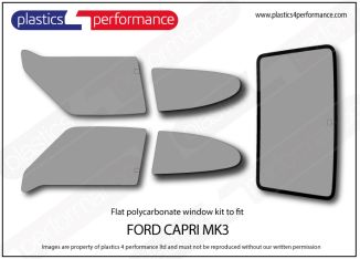 FORD - Capri mk3 - Lexan Polycarbonate window kit