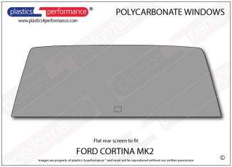 FORD - Cortina MK2 - Lexan Polycarbonate rear screen