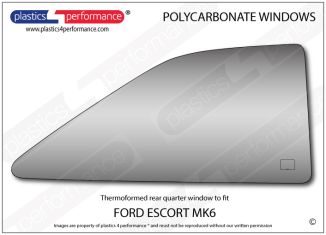 FORD - Escort MK6 - Lexan Polycarbonate right rear quarter window