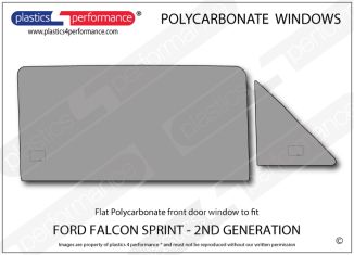 FORD - Falcon - Lexan Polycarbonate right front door window