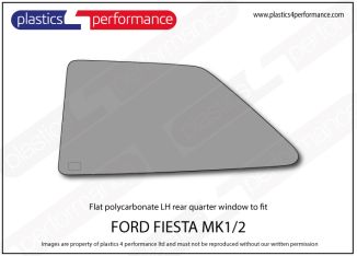 FORD - Fiesta Mk2 - Lexan Polycarbonate left rear quarter window