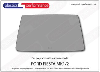 FORD - Fiesta Mk2 - Lexan Polycarbonate rear screen