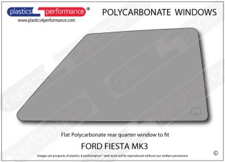 FORD Fiesta Mk3 - Lexan Polycarbonate right rear quarter window