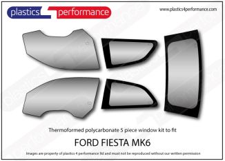 FORD - Fiesta Mk6 - Lexan Polycarbonate window kit
