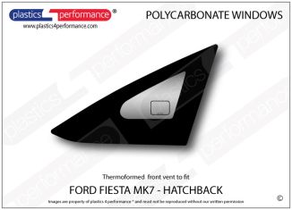 FORD - Fiesta Mk7 - 5dr Hatchback - Lexan polycarbonate LH front door vent