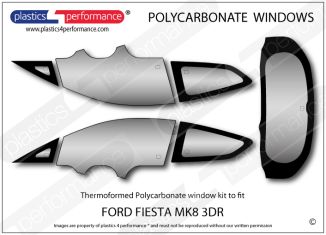 FORD Fiesta Mk8 - Lexan polycarbonate window kit