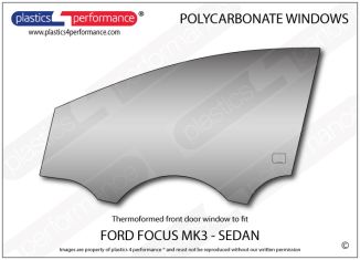 FORD - Focus MK3 - Sedan - Lexan Polycarbonate left front door window