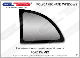 FORD - Ka - Lexan Polycarbonate left rear quarter window