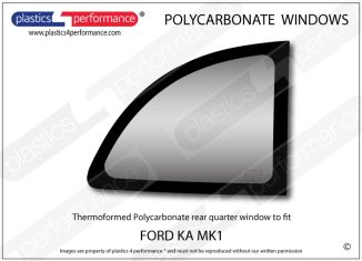 FORD - Ka - Lexan Polycarbonate right rear quarter window
