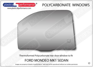 FORD Mondeo MK1/2 Sedan - Lexan Polycarbonate right rear door window