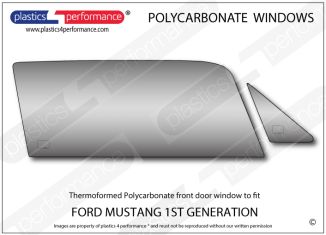 FORD - Mustang MK1 Notchback - Lexan Polycarbonate right front door window