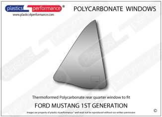 FORD - Mustang MK1 Notchback - Lexan Polycarbonate right rear quarter window