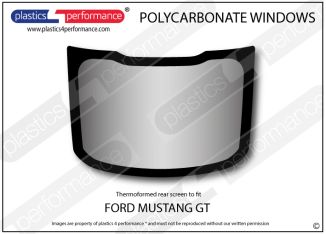 FORD - Mustang  GT - Gen6 - Lexan Polycarbonate rear screen
