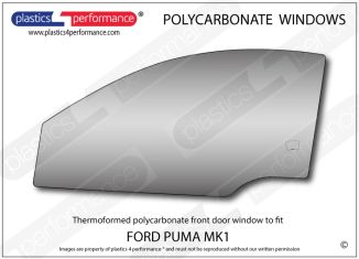 FORD - Puma - Lexan Polycarbonate left front door window