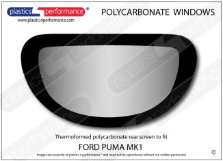 FORD - Puma - Lexan Polycarbonate rear screen