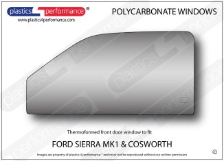 FORD - Sierra MK1 - Lexan polycarbonate left front door window