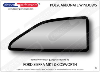 FORD - Sierra MK1 - Lexan polycarbonate right rear quarter window
