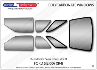 FORD - Sierra XR4i - Lexan Polycarbonate window kit