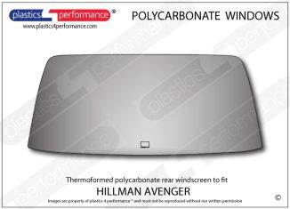 HILLMAN - Avenger - Lexan Polycarbonate rear screen