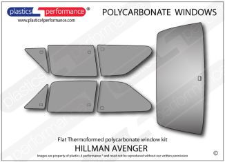 HILLMAN - Avenger - Lexan Polycarbonate flat window kit