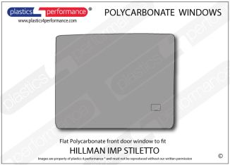 HILLMAN - Imp Stiletto - Lexan Polycarbonate left hand front door window