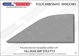HILLMAN - Imp Stiletto - Lexan Polycarbonate right hand rear quarter window