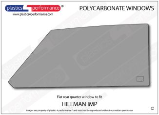 HILLMAN - Imp - Lexan Polycarbonate right rear quarter window