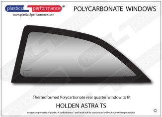 HOLDEN - Astra TS 3dr - Lexan Polycarbonate left rear quarter window