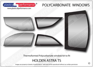 HOLDEN - Astra TS 3dr - Lexan Polycarbonate window kit