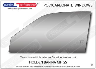 HOLDEN - Barina MF GS Hatchback - Lexan Polycarbonate left front door window