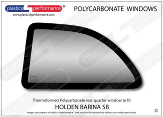 HOLDEN - Barina SB 3dr - Lexan Polycarbonate left rear quarter window