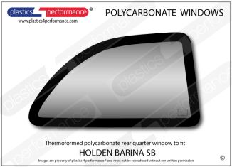 HOLDEN - Barina SB 3dr - Lexan Polycarbonate left rear quarter window