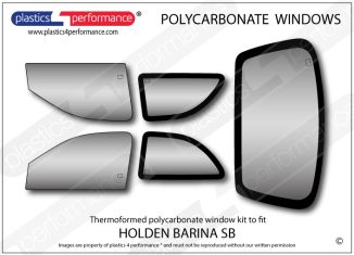 HOLDEN - Barina SB 3dr - Lexan Polycarbonate window kit