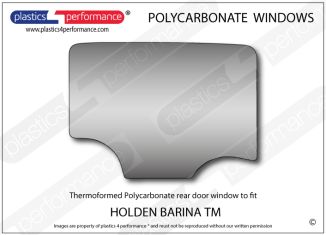 HOLDEN - Barina TM - Lexan Polycarbonate right rear door window