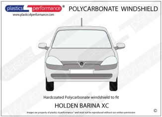 HOLDEN - Barina XC 3dr - Hardcoated Lexan Polycarbonate front windscreen