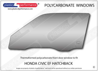Honda Civic EF Polycarbonate Lexan left front door window