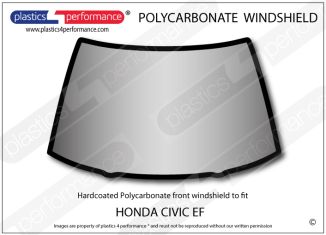 HONDA - Civic EF - Hardcoated Lexan Polycarbonate front windscreen