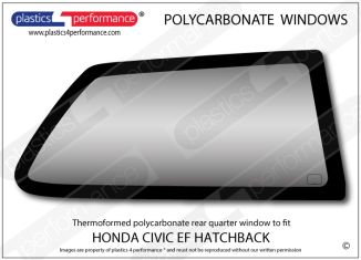 HONDA - Civic EF - Lexan Polycarbonate right rear quarter window