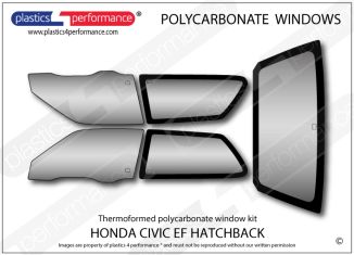 HONDA - Civic EF Lexan Polycarbonate window kit
