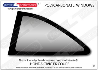 HONDA - Civic EK Coupe - Lexan Polycarbonate left rear quarter window