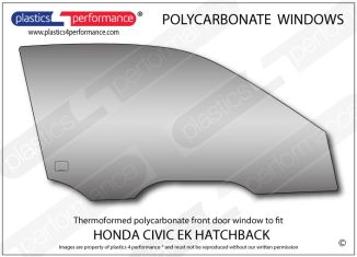 HONDA - Civic EK Hatchback - Lexan Polycarbonate right front door window