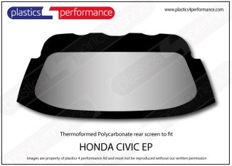 HONDA - Civic EP - Thermoformed Hardcoated Polycarbonate rear screen